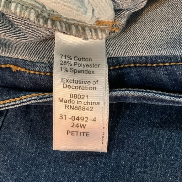 Woman Within Women's Plus Size Jeans Denim 24W Petite - Picture 5 of 6
